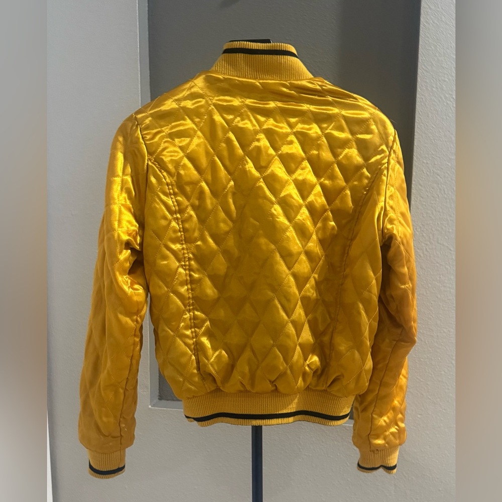Vintage 80’s NFL Pittsburgh Steelers Reversible Yellow & Black Bomber Jacket - Picture 3 of 12
